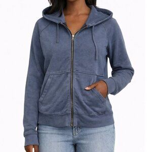 🧥  Banana Republic Full-Zip Hoodie – Denim Blue - M